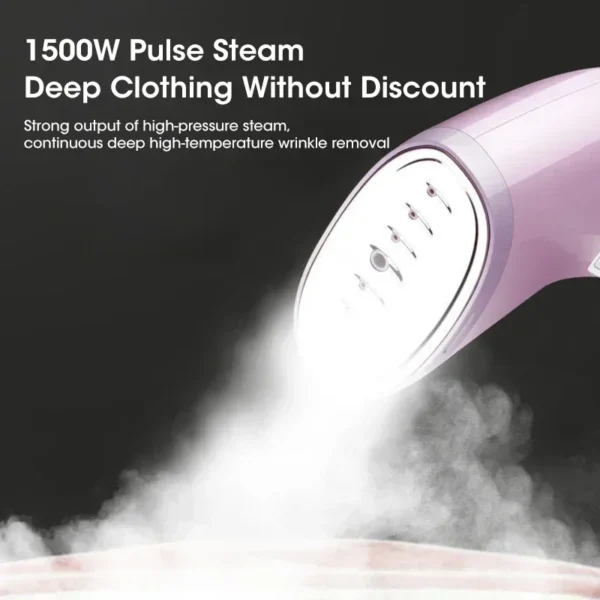 מגהץ קיטור ידני 1500W לבגדים – מכשיר אידוי נייד עם מיכל 330 מ"ל לבית ולנסיעות - Image 4